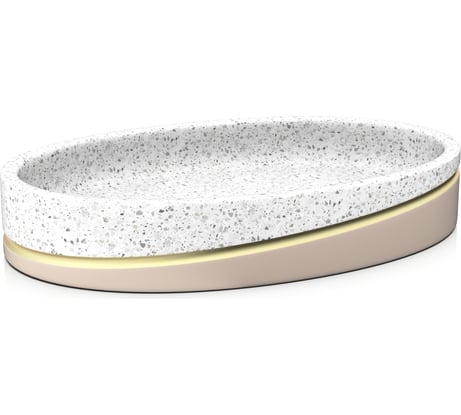 Настольная мыльница FORA terrazzo, полирезин FOR-TRZ036