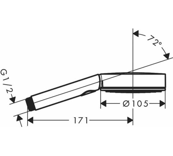 Ручной душ Hansgrohe Pulsify 1jet, матовый белый 24120700 00000094227