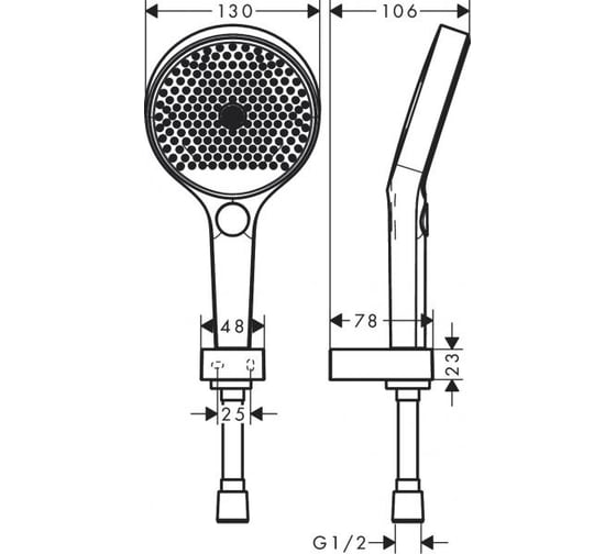 Душевой набор Hansgrohe Rainfinity 130 3 jet cо шлангом 160 см 26851000 00000073626