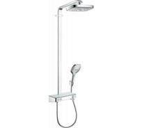 Душевая система с кнопками управления Hansgrohe Raindance select showerpipe e300 2jet st, ecosmart 27283000 00000080404