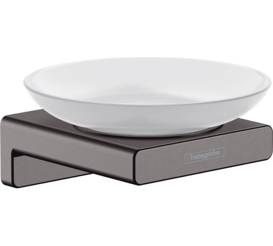 Мыльница Hansgrohe шлифованный черный, хром 41746340 00000092131