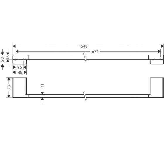 Полотенцедержатель Hansgrohe Addstories 41747000 00000091273