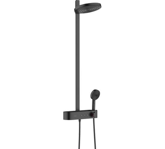 Термостатическая душевая система Hansgrohe Pulsify showerpipe 260 2jet, матовый черный 24240670 00000093706