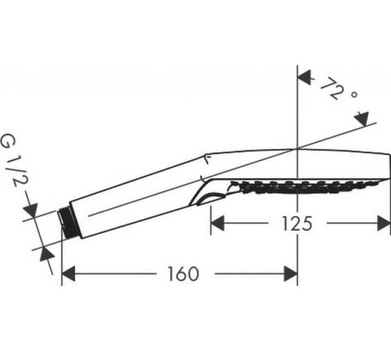 Ручной душ Hansgrohe Raindance select s 120 3jet матовый черный 26530670 00000082216