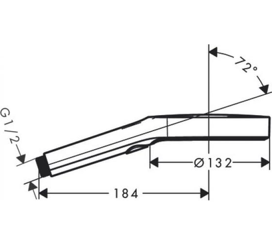Ручной душ Hansgrohe Rainfinity 130 3jet шлиф.черный хром 26864340 00000085918