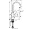 Смеситель для раковины Hansgrohe Vivenis 210 push open матовый черный 75030670 00000091255 2