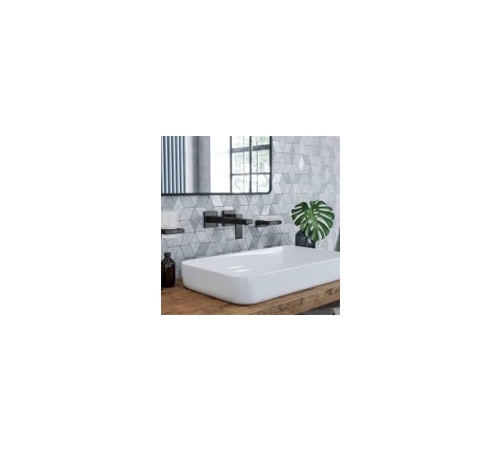 Смеситель для раковины из стены Hansgrohe Metropol матовый черный 32526670 00000071082