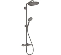 Душевая система Hansgrohe Croma select s 280 1jet showerpipe шлифованный черный хром 26890340 00000082185