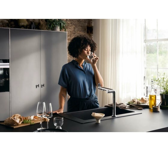 Смеситель для кухни Hansgrohe Aqittura m91 240 1j с подключением к фильтру питьевой воды 76804000 00000126673