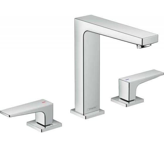 Смеситель для раковины Hansgrohe Metropol 160, на 3 отв., push-open 32515000 00000065424