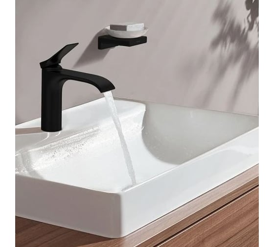 Смеситель для раковины Hansgrohe Vivenis 110 матовый черный 75020670 00000094146