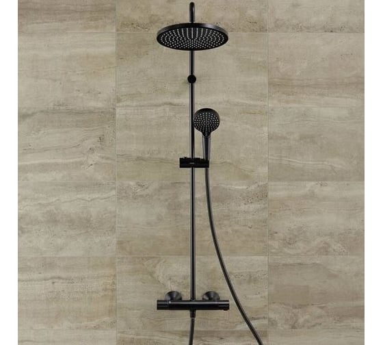Термостатическая душевая система Hansgrohe Vernis blend showerpipe 240 матовый черный 26426670 00000125472