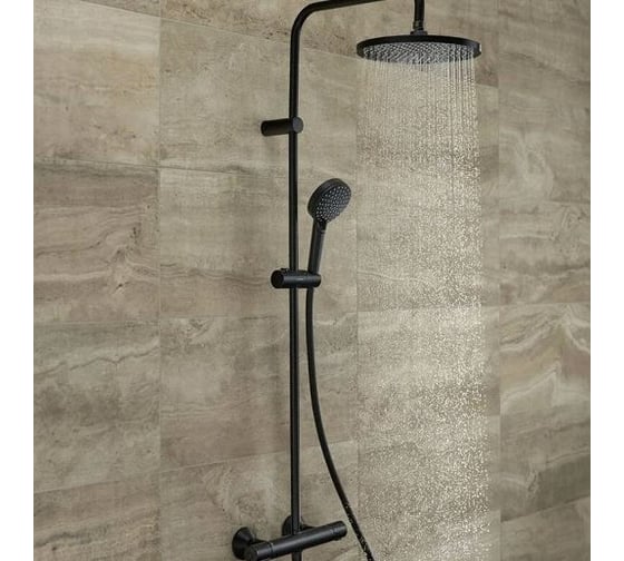 Термостатическая душевая система Hansgrohe Vernis blend showerpipe 240 матовый черный 26426670 00000125472