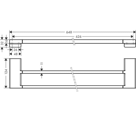 Полотенцедержатель Hansgrohe Addstoris  матовый черный 41743670 00000091989