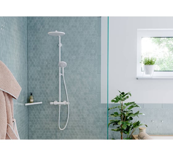 Душевая система Hansgrohe Croma select s 280 1jet showerpipe матовый белый 26890700 00000082695