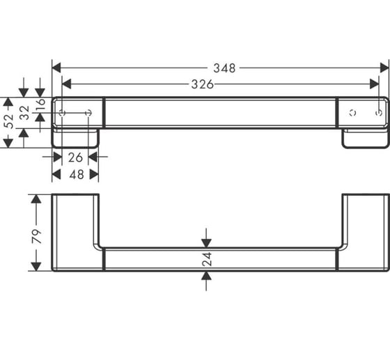 Поручень Hansgrohe Addstoris матовый белый 41744700 00000092037