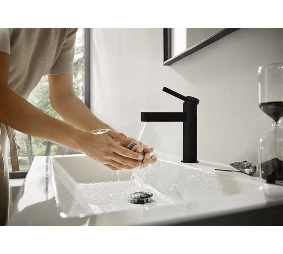 Смеситель для раковины Hansgrohe Finoris 110 матовый черный 76020670 00000094513