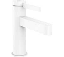 Смеситель для раковины Hansgrohe Finoris 110 push open матовый белый 76010700 00000094491