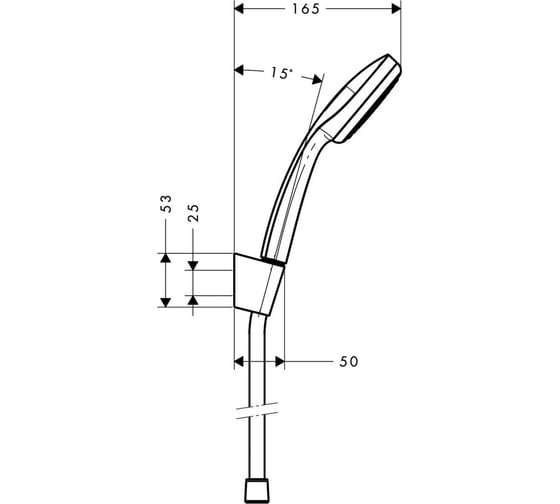 Душевой набор Hansgrohe Croma 1 jet/porters 27575000 00000021367