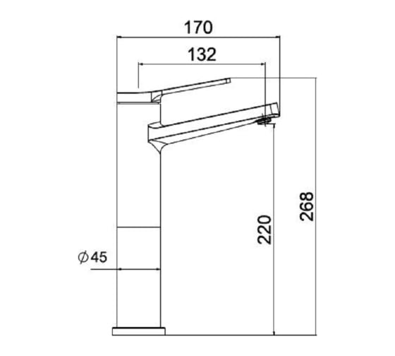 Смеситель для раковины LAPARET nobia высокий N3014702LPT