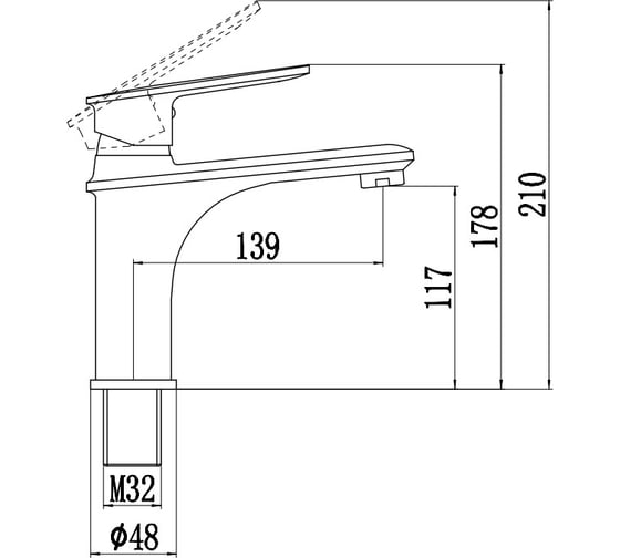 Смеситель для раковины Savol S-600601AW 24663
