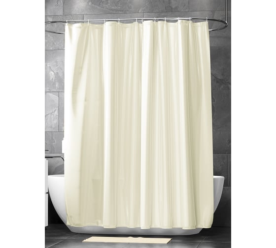 Штора для ванной Bath Plus super big бежевая, 280x200 см ST-008