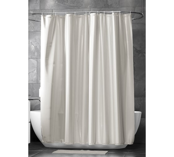 Штора для ванной Bath Plus super big французский-серый, 280x200 см ST-011