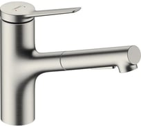 Смеситель для кухни Hansgrohe Zesis m33 150, с вытяжным душем 2jet, сталь 74800800 00000096447