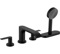Смеситель на край ванны Hansgrohe Vivenis sbox на 4 отверстия, матовый черный 75444670 00000094184