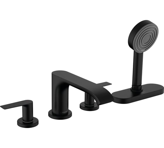 Смеситель на край ванны Hansgrohe Vivenis sbox на 4 отверстия, матовый черный 75444670 00000094184 1