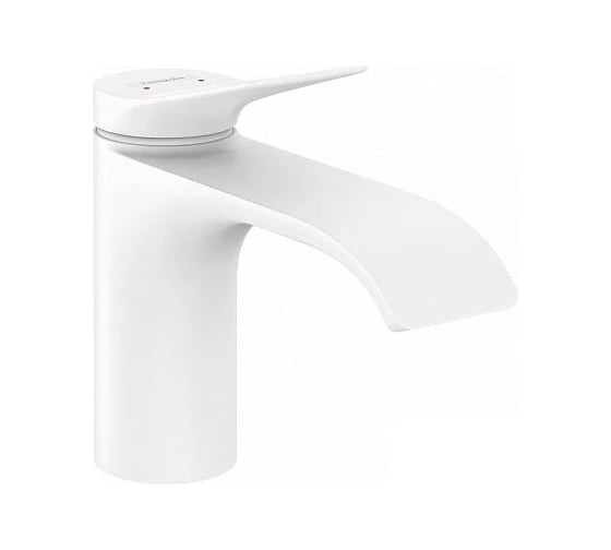 Смеситель для раковины Hansgrohe Vivenis 80 без донного клапана, матовый белый 75012700 00000094145
