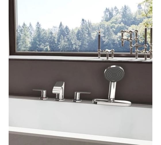 Смеситель на край ванны Hansgrohe Vivenis sbox на 4 отверстия 75444000 00000094087