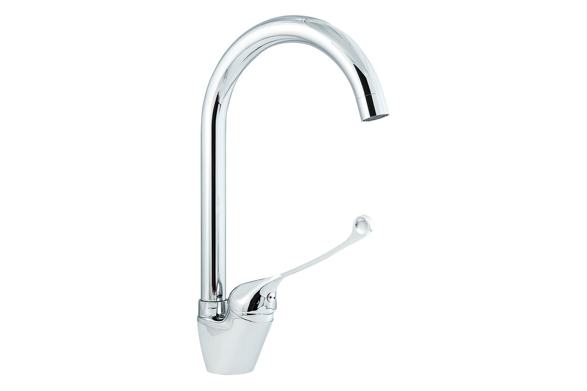 Смеситель для мойки СЛАВЕН с высоким изливом, локтевой, одноручный Х22 ...