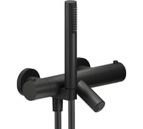 Термостатический смеситель для ванны Nobili Live с ручным душем, матовый черный lv00010/2bm 00000106594