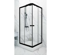 Душевое ограждение МетаКам Универсал черный 900 (стекло прозрачное) 4650208863219