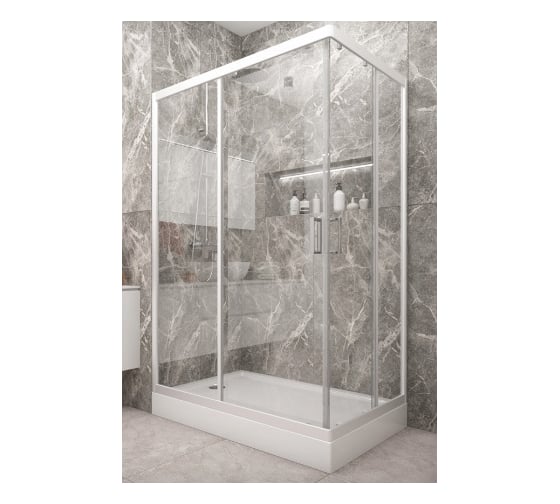 Душевое ограждение МетаКам Universal pro 1200x800 (стекло прозрачное) KKS_014547