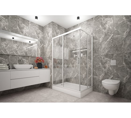 Душевое ограждение МетаКам Universal pro 1200x800 (стекло прозрачное) KKS_014547