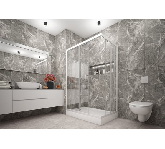 Душевое ограждение МетаКам Universal pro 1200x800 (стекло прозрачное) KKS_014547