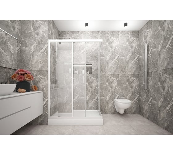 Душевое ограждение МетаКам Universal pro 1200x800 (стекло прозрачное) KKS_014547