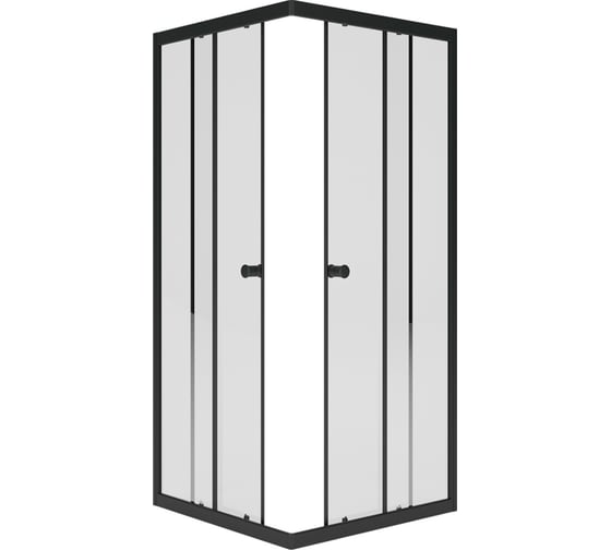 Душевое ограждение МетаКам Universal black 800 (стекло прозрачное) 4 650 208 863 196