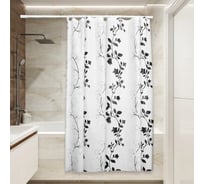 Штора для ванной Сантис peva pv-117 (контраст) 54 gsm 180x180 см 038704