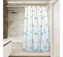 Штора для ванной Сантис peva pv-122 (мелкие листья) 75 gsm 180x180 см 038709
