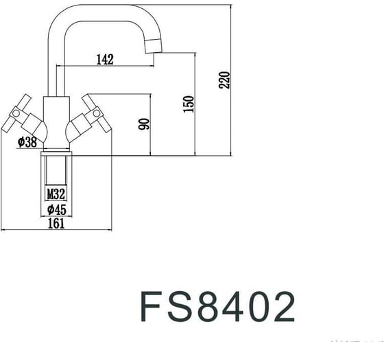 Смеситель для кухонной мойки Fmark FS8402