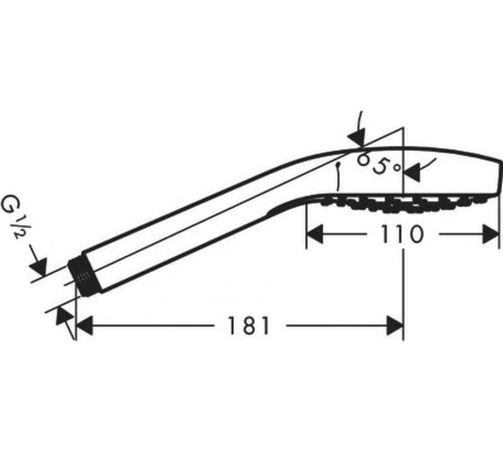 Ручной душ Hansgrohe Croma select s 1jet белый/хром 26804400 00000041360