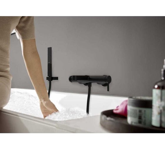 Смеситель для ванны Hansgrohe Finoris матовый черный 76420670 00000094281
