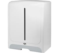 Диспенсер для бумажных полотенец HOR T1 СТАНДАРТ корпус белый, нижнее стекло серое, универс. система сложения (Z(C) / V(ZZ)) HOR-12130615
