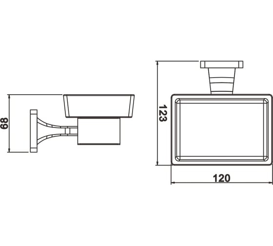 Стеклянная мыльница Rose RG1503H
