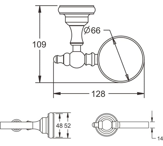 Керамическая мыльница Rose RG1103Q