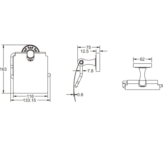 Держатель для туалетной бумаги Rose RG1005Q