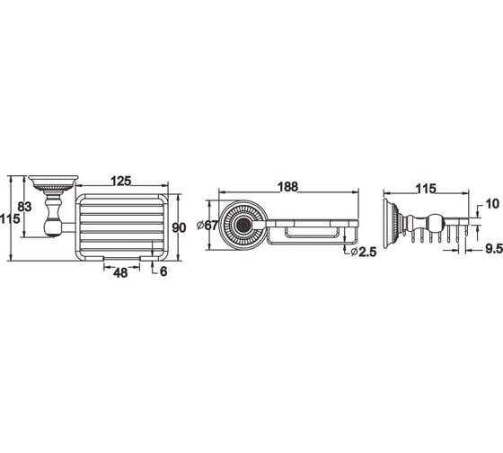 Навесная мыльница Rose RG1404Q